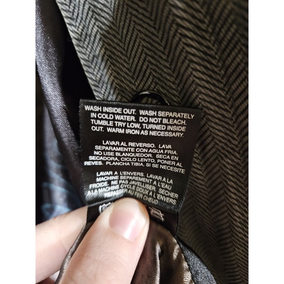 Remetee Military Style Jacket Size Large Black Daliah Gray Lady of Guadalupe - Picture 8 of 8